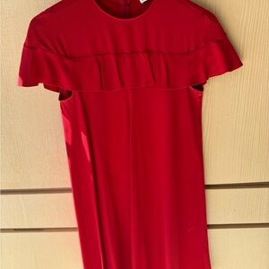 RED Valentino Red Ruffled Mini Dress
